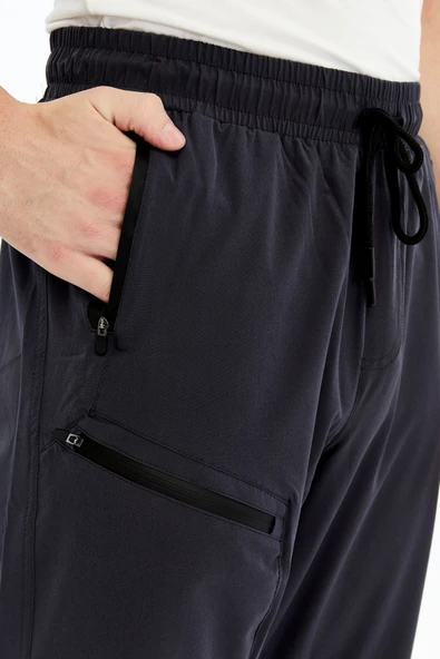 Erkek Eşofman Altı Fermuarlı Cep Paraşüt Kumaş Antrasit - Resim 5