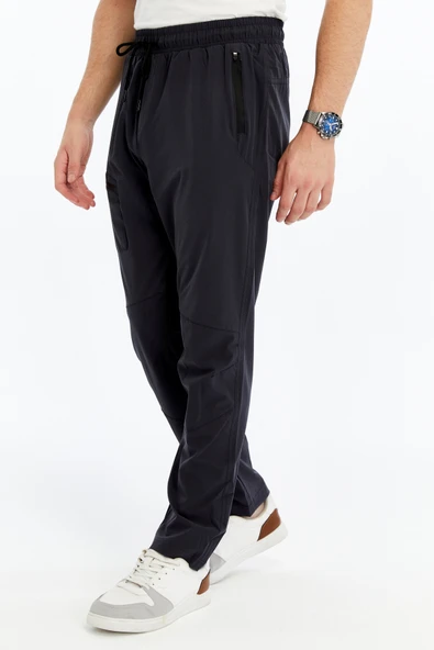 Erkek Eşofman Altı Fermuarlı Cep Paraşüt Kumaş Antrasit - Resim 3