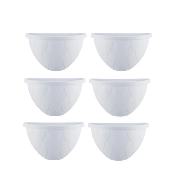 Omnipazar SO-DD01 Dekoratif Damla Duvar Saksı 1.4 Litre Beyaz 6 Adet ürün görseli