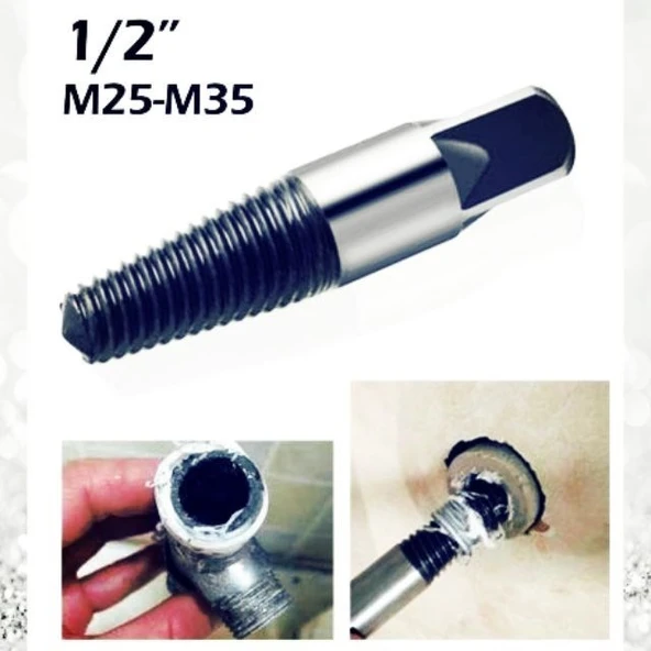 1/2 Ters Kılavuz Musluk Tesisat Kırığı Çıkarma - Resim 2