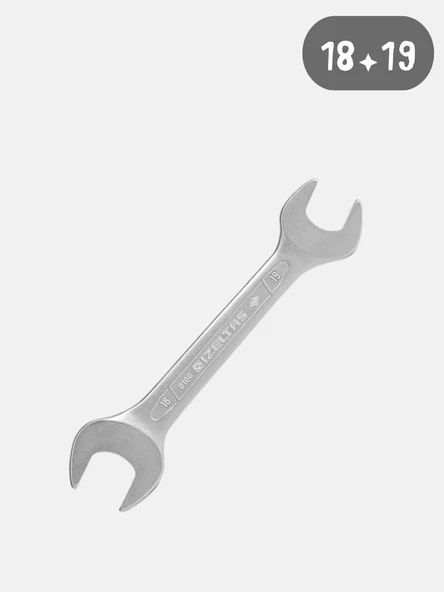 İzeltaş 0100011819 İki Ağız Anahtar Kısa Boy 18x19 mm ürün görseli
