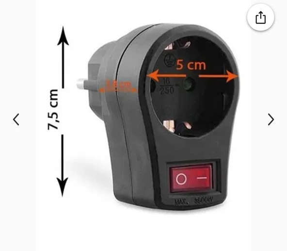 Tekli Akım Korumalı Anahtarlı Priz - 1