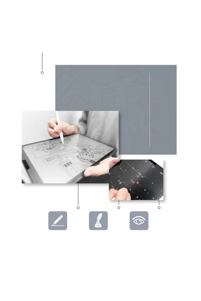 mastersonic iPad Pro 9.7 2016 Kağıt Hisli Mat Uyumlu Davin Paper Like Tablet Ekran Koruyucu-Renksiz - Resim 5