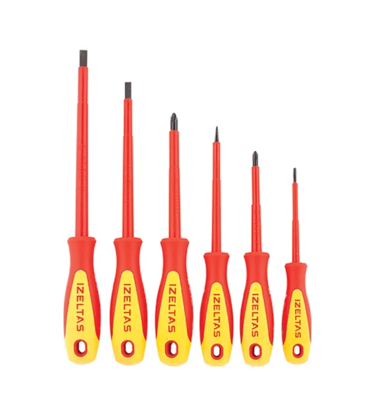 İzeltaş 4140009106 İzoleli Elektrikçi Tornavida Seti 1000V -  6 Parça - Resim 2