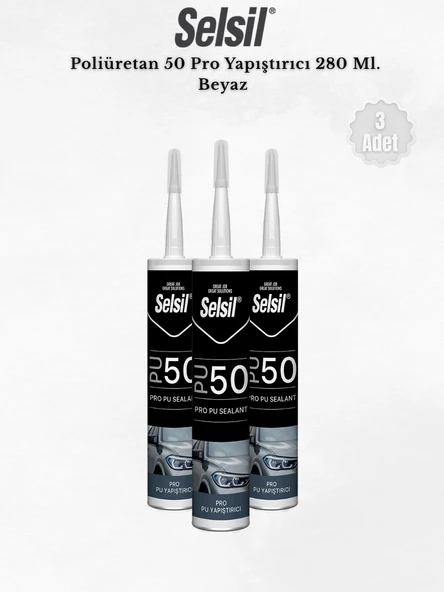 Selsil Poliüretan Beyaz Mastik 280 Ml - 3 Adet ürün görseli