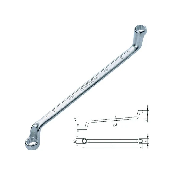 İzeltaş 0430031617 Yıldız İki Ağız Anahtar 16x17 mm - 1