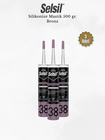 Selsil Silikonize Bronz Mastik 500 Gr. - 3 Adet ürün görseli