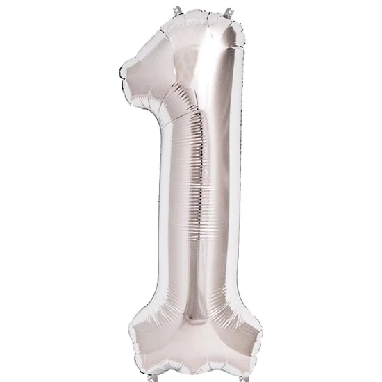 CEYLAN ADAM   1 Rakam Folyo Balon Gümüş  40 inç ürün görseli