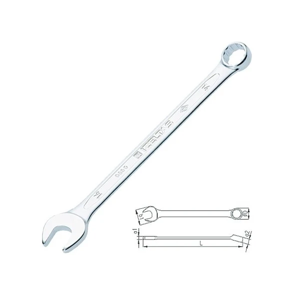İzeltaş 0320020008 Kombine Anahtar Kısa Boy 08 mm - 1