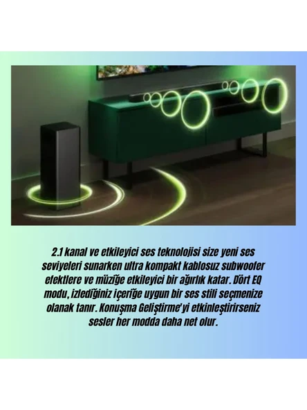 Philips Phılıps Subwoofer, Maks. 320 W / 160 W Rms, 2.1 Kanal, Dolby Atmos, Bluetooth Soundbar - 4