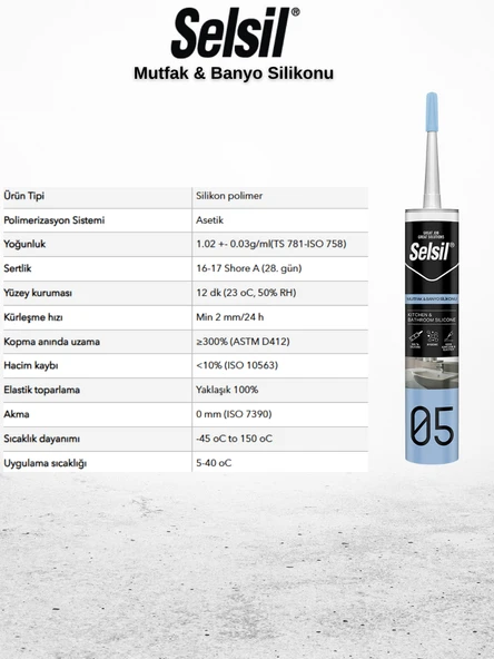 Selsil Mutfak & Banyo Silikonu Şeffaf 280 Ml - 3 Adet - Resim 3