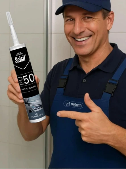 Selsil Poliüretan Beyaz Mastik 280 Ml.  10 Adet +  Gfb Alüminyum Silikon Tabancası - Resim 2