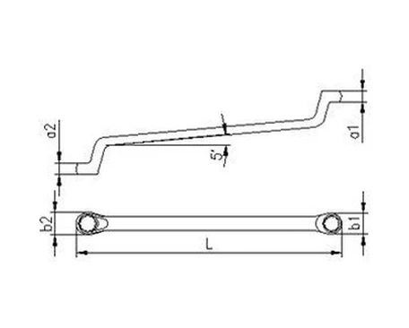 İzeltaş 0430032528 Yıldız İki Ağız Anahtar 25x28 mm - 1