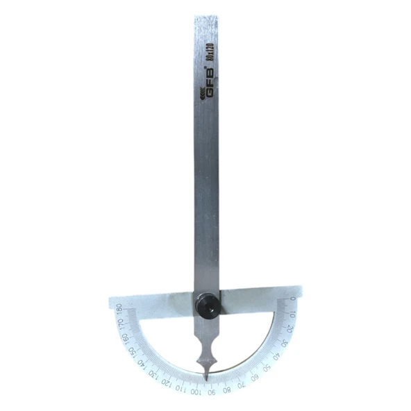 Gfb 1430 Paslanmaz Çelik Açılı Gönye 80 x 120 mm - Hassas Açı Ölçer - Resim 3