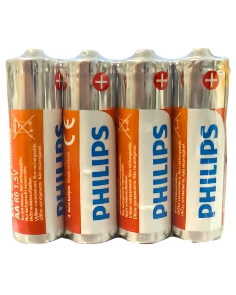 Philips Çinko AA Kalem Pil 1.5V 4lü R6L4F