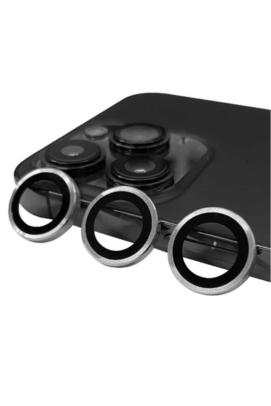 mastersonic iPhone 14 Pro Max Uyumlu MTSC CL-07 Kamera Koruyucu-Gümüş ürün görseli 1