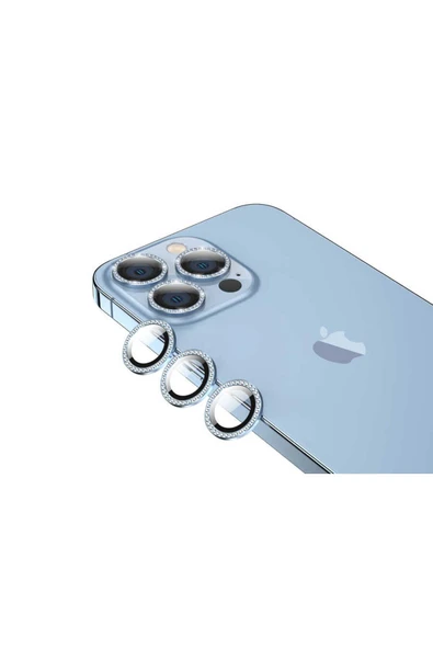 mastersonic iPhone 13 Pro Max Uyumlu MTSC CL-06 Kamera Koruyucu-Mavi - 1