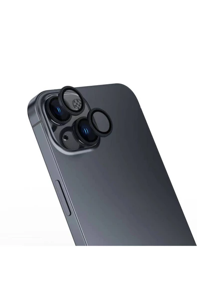 mastersonic Apple iPhone 16 Plus MTSC CL-15 Parmak İzi Bırakmayan Anti-Reflective Kamera Lens Koruyucu-Siyah ürün görseli 1