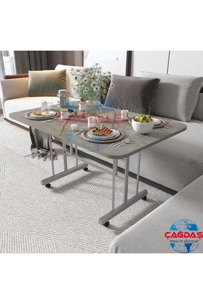 AVENZA LİVİNG Tekerlekli Orta Sehpa Masa 70 X 110