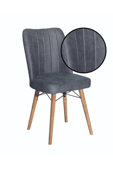 AVENZA LİVİNG Kare Gold 2'li ANTRASİT Sandalye Mutfak Sandalyesi - 2