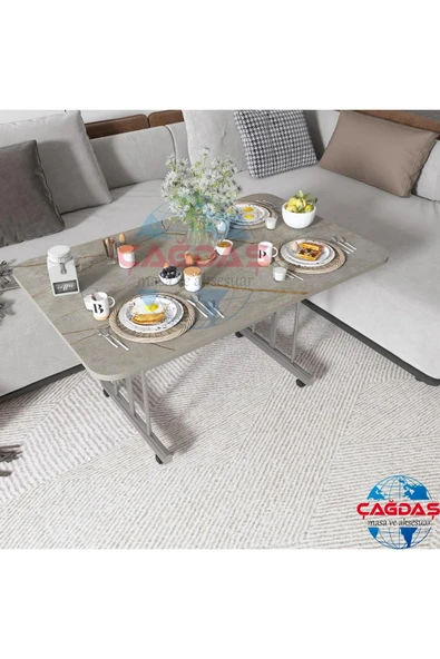 AVENZA LİVİNG Tekerlekli Orta Sehpa Masa 70 X 110 - 2