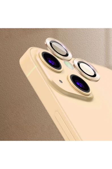 mastersonic iPhone 13 Uyumlu MTSC CL-07 Kamera Koruyucu-Gold ürün görseli 1