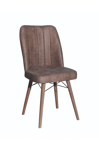 AVENZA LİVİNG Kare Gold 4 LÜ KAHVE Sandalye Mutfak Sandalyesi - 2