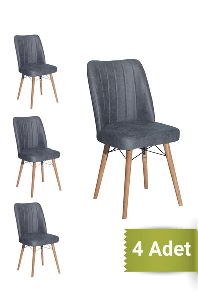 AVENZA LİVİNG Kare Gold Gürgen Ayak 4'lü ANTRASİT