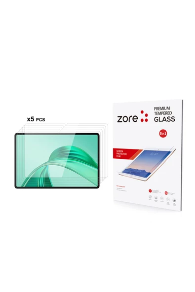 mastersonic Honor Pad X8A Uyumlu MTSC 5in1 Tablet Temperli Cam Ekran Koruyucu-Şeffaf ürün görseli 1