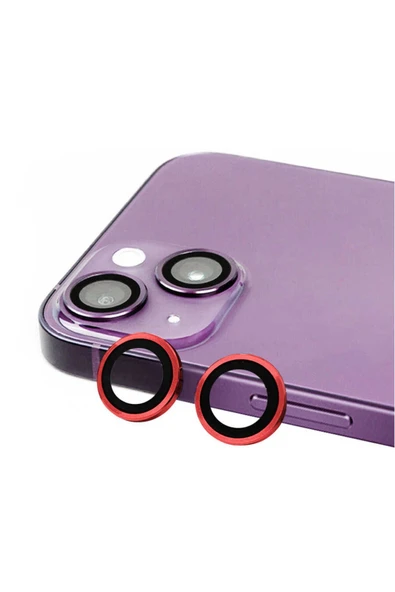 mastersonic iPhone 14 Plus Uyumlu MTSC CL-07 Kamera Koruyucu-Kırmızı ürün görseli 1