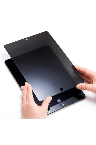 mastersonic iPad 10.2 2021 (9.Nesil) Uyumlu TKDR Tablet Privacy Temperli Cam Ekran Koruyucu-Siyah - Resim 4