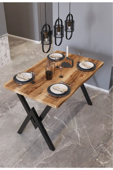 AVENZA LİVİNG 80X120 KÜTÜK MODEL METAL AYAK MUTFAK OFİS BALKON DEKORATİF MASA CVZ