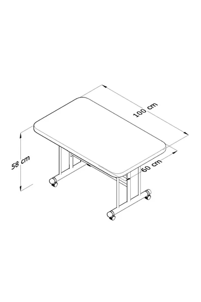 Avenza LİVİNG Tekerlekli Masa Orta Sehpa 60X100 BEYAZ MERMER Metal Ayak - 3