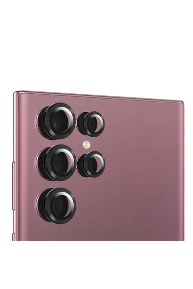 mastersonic Galaxy S23 Ultra Uyumlu MTSC Kamera Koruyucu Cam Filmi-Mor - Resim 3