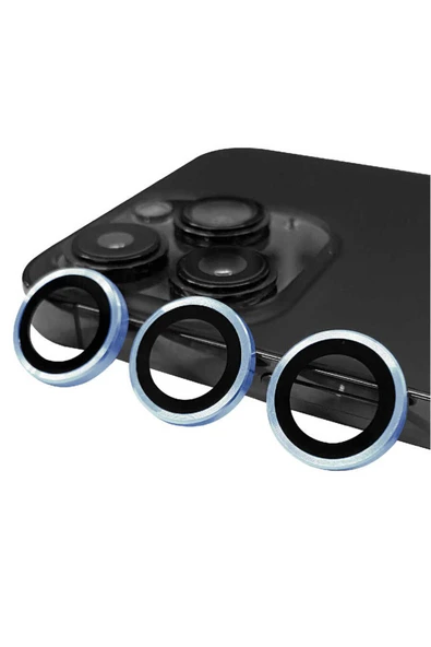 mastersonic iPhone 14 Pro Max Uyumlu DRNZ CL-07 Kamera Koruyucu-Mavi ürün görseli 1