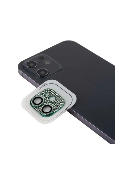 mastersonic iPhone 12 Uyumlu TLZN CL-08 Kamera Koruyucu-Koyu Yeşil - 1