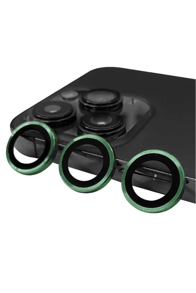 mastersonic iPhone 14 Pro Uyumlu Zore CL-07 Kamera Koruyucu-Koyu Yeşil ürün görseli 1