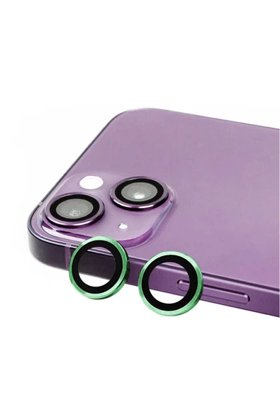 mastersonic iPhone 14 Plus Uyumlu MTSC CL-07 Kamera Koruyucu-Açık Yeşil - 1