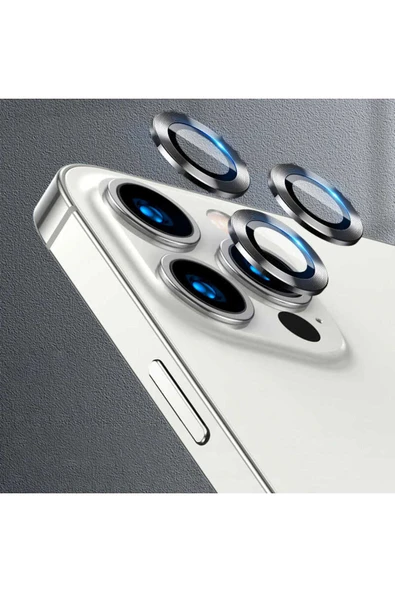 mastersonic iPhone 12 Pro Max Uyumlu BLT CL-07 Kamera Lens Koruyucu-Koyu Gri - 1