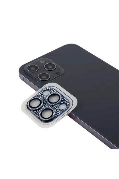 mastersonic iPhone 11 Pro Max Uyumlu TKDR CL-08 Kamera Koruyucu-Mavi - 1