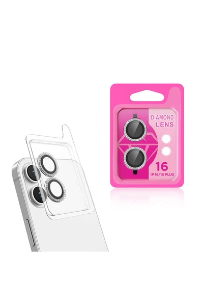 mastersonic Apple iPhone 16 Plus MKST CL-06 Kamera Lens Koruyucu-Gümüş ürün görseli 1