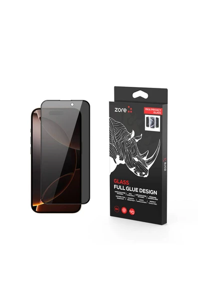 mastersonic iPhone 16 Pro MTSC Rika Premium Privacy Temperli Cam Ekran Koruyucu ürün görseli 1