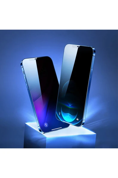 mastersonic iPhone 12 Pro Uyumlu MTSC Kolay Uygulama Aparatlı 5D Magic Privacy Glass Hayalet Cam Ekran Koruyucu - Resim 3