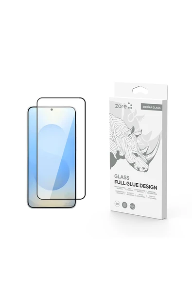 mastersonic Galaxy S25 Plus MTSC Rika Premium Temperli Cam Ekran Koruyucu - Siyah ürün görseli 1