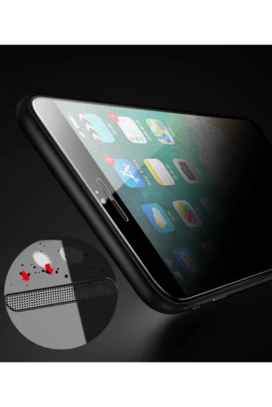 mastersonic iPhone SE 2022 Uyumlu MTSC Anti-Dust Mat Privacy Temperli Ekran Koruyucu - Resim 4