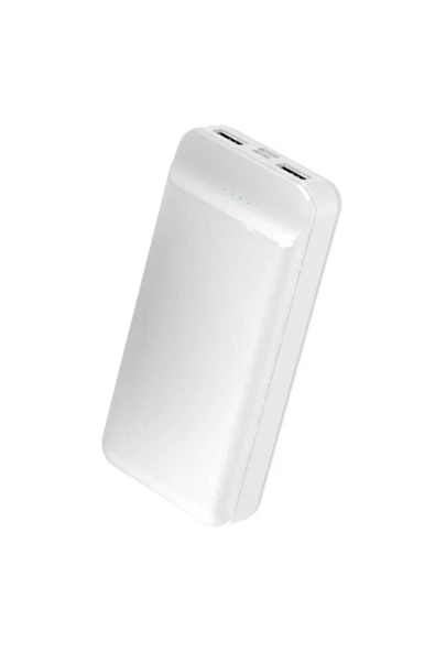 mastersonic Beyaz B-05 Hızlı Şarj Özellikli Led Göstergeli Taşınabilir Powerbank 20000mAh MTSC ürün görseli 1