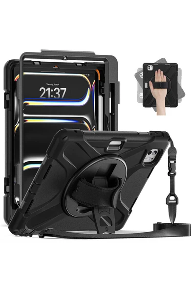 mastersonic iPad Pro 11 2024 MTSC Defender Tablet Silikon - Siyah - Resim 4