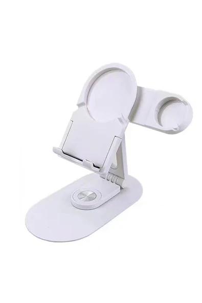 mastersonic MTSC SX08 Magsafe Şarj Bölmeli Telefon - Akıllı Saat Standı - Beyaz ürün görseli 1