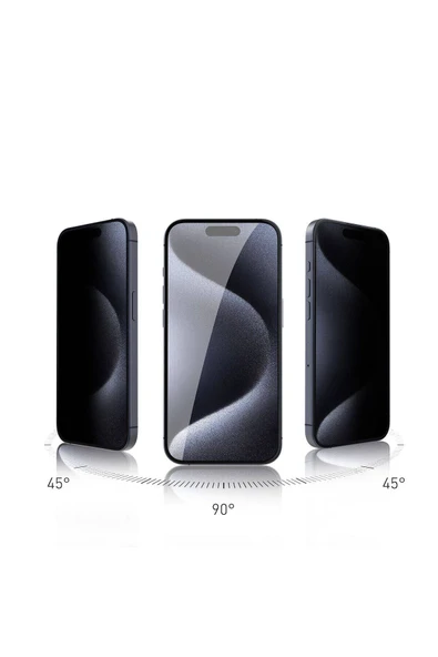 mastersonic iPhone 15 Pro Max Uyumlu MTSC Rika Premium Privacy Temperli Cam Ekran Koruyucu - Resim 5