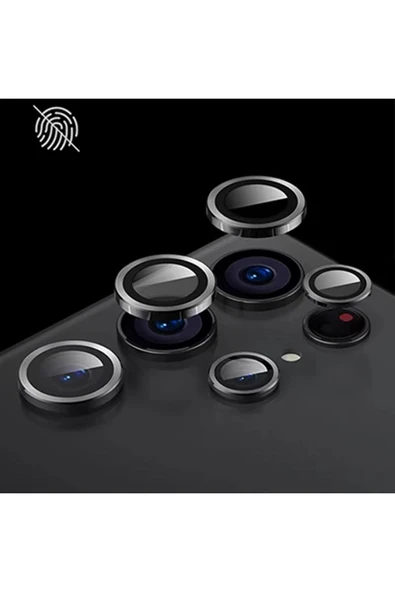 mastersonic Galaxy S23 FE Uyumlu Kamera Lens Koruyucu Cam Filmi Gümüş - Resim 3